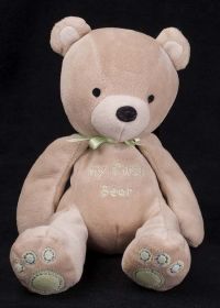 Carters Just One Year JOY My First Bear Teddy Beige Plush Lovey